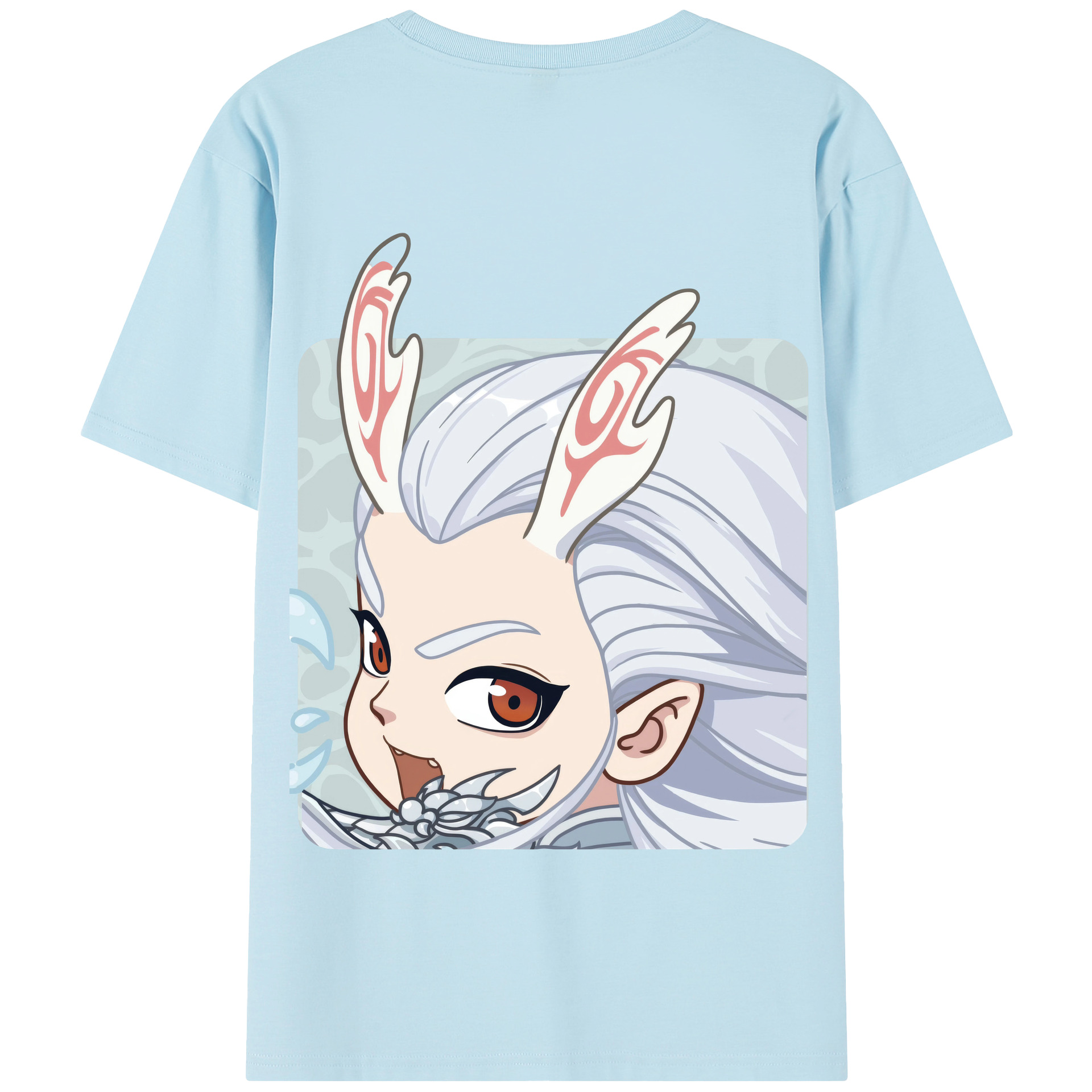 （画像用） Ne Zha 2 ナタ 魔童の大暴れ 綿100％半袖Tシャツ（背面プリント）